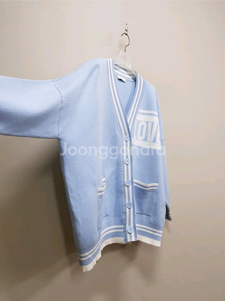 산드로 레터링 스트라이프 루즈핏 니트 가디건 3사이즈--3