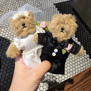 바로 배송 그레이맨션 웨딩 키링 신랑+신부