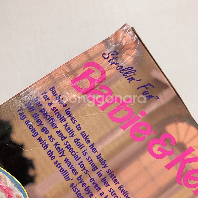 빈티지바비 마텔 1995 바비 앤 켈리인형 유모차놀이--4
