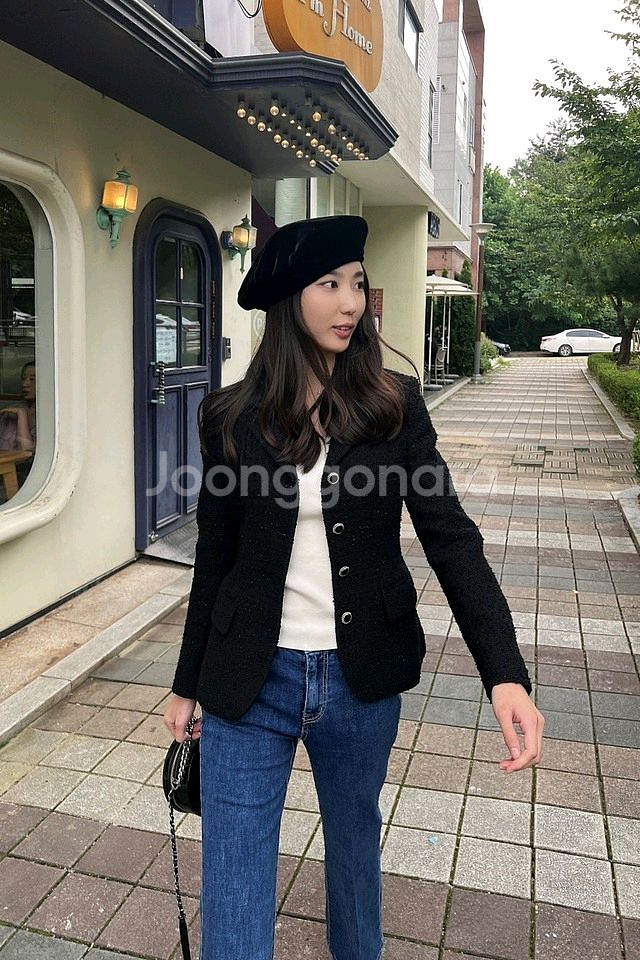 블랙벤히 트위드 셋업 L사이즈--0