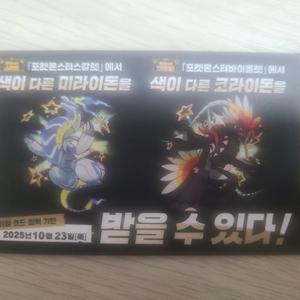 포켓몬스터 미라이돈, 코라이돈 이로치 시리얼 코드