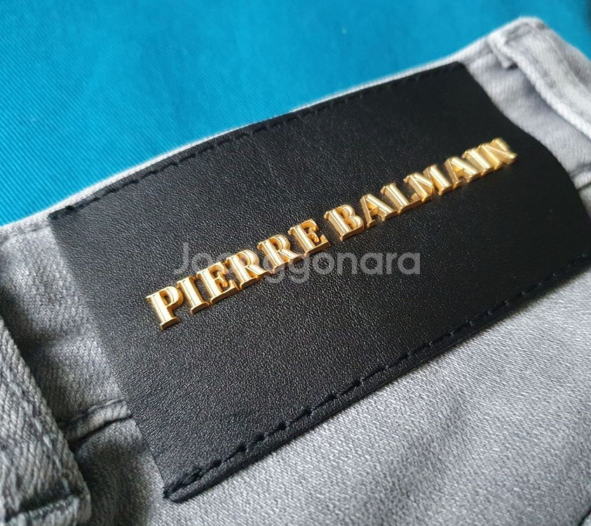 루나에비뉴7 피에르 발망 로고패치 데님 여성 스키니진--3