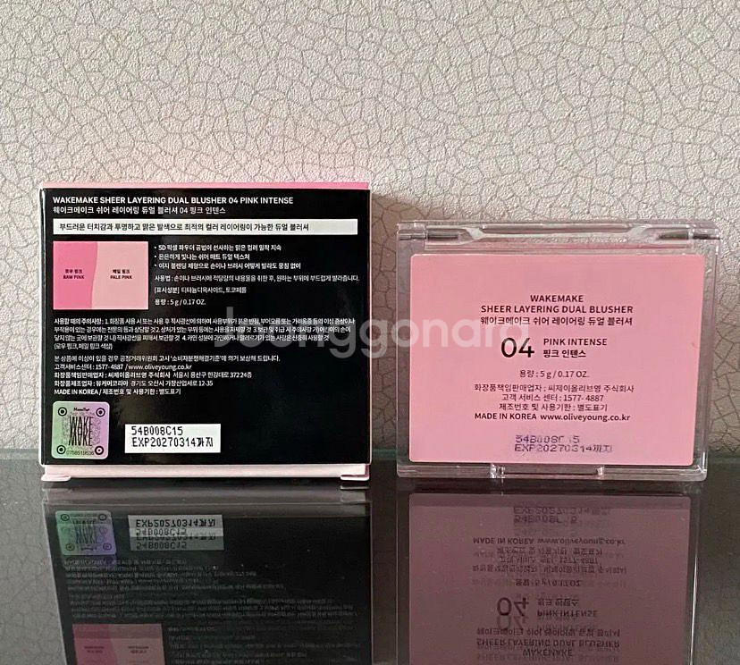 웨이크메이크 핑크인텐스 쉬어 레이어링 듀얼 치크 블러셔--5