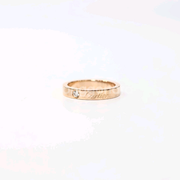 까르띠에 C 드 1P다이아 핑크골드 링 반지 46호--2