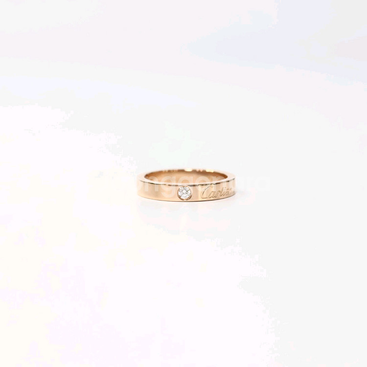 까르띠에 C 드 1P다이아 핑크골드 링 반지 46호--3