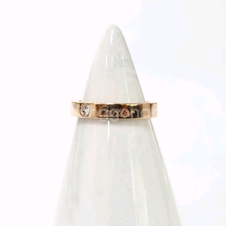 까르띠에 C 드 1P다이아 핑크골드 링 반지 46호--6