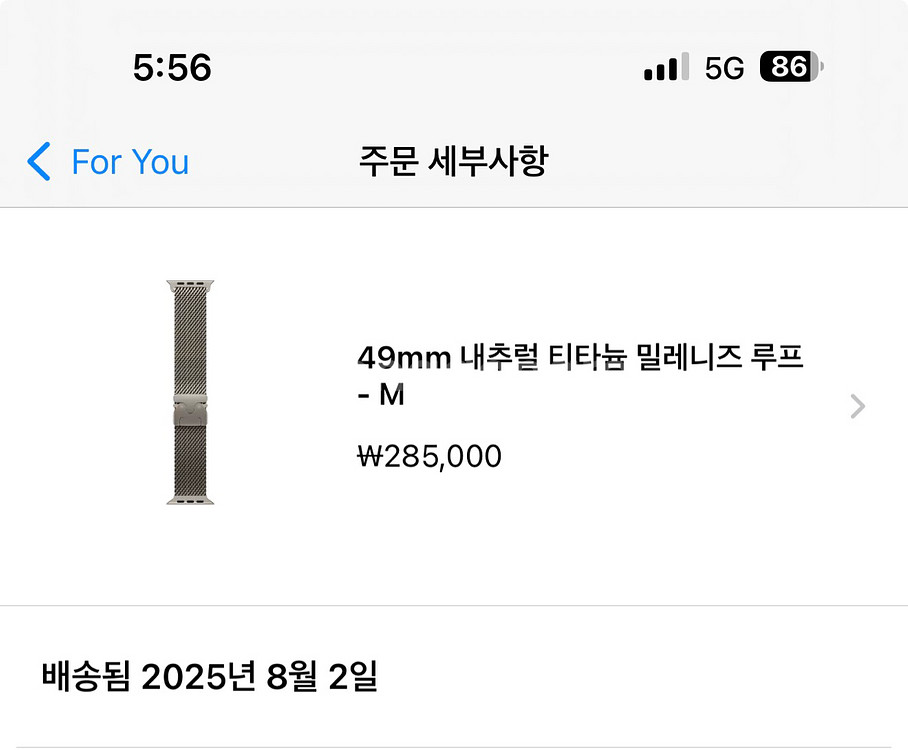애플워치 울트라 밀레니즈 루프 m 팝니다--3