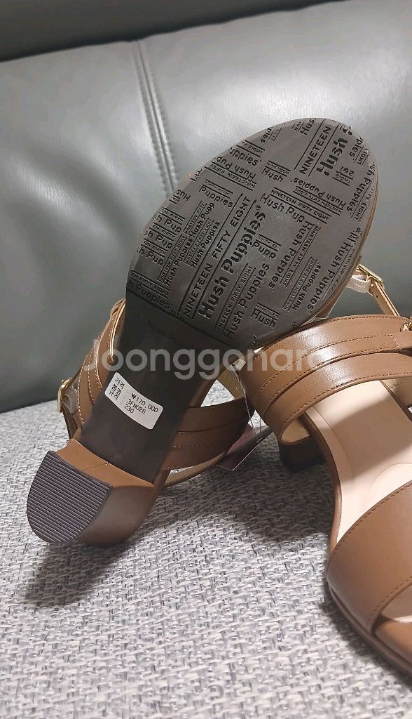 허시파피 여성 사이드 포인트 스트랩 샌들 230 새제품--6
