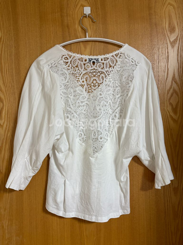 [산드로] 코튼 레이스 블라우스--1