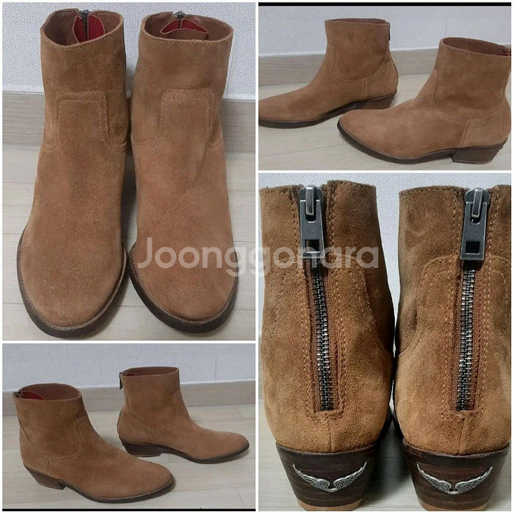 쟈딕앤볼테르 여성구두 스웨이드부츠 앵글 부츠팝니다.23--0