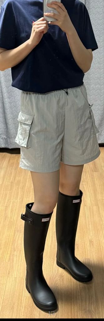 [정품]헌터 오리지날 리파인드 톨 레인부츠 블랙 250 이미지