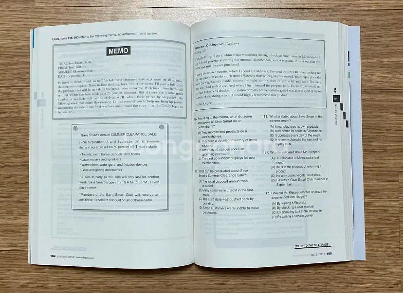 해커스토익 실전 LC + RC 모의고사+해설집 새상품--4