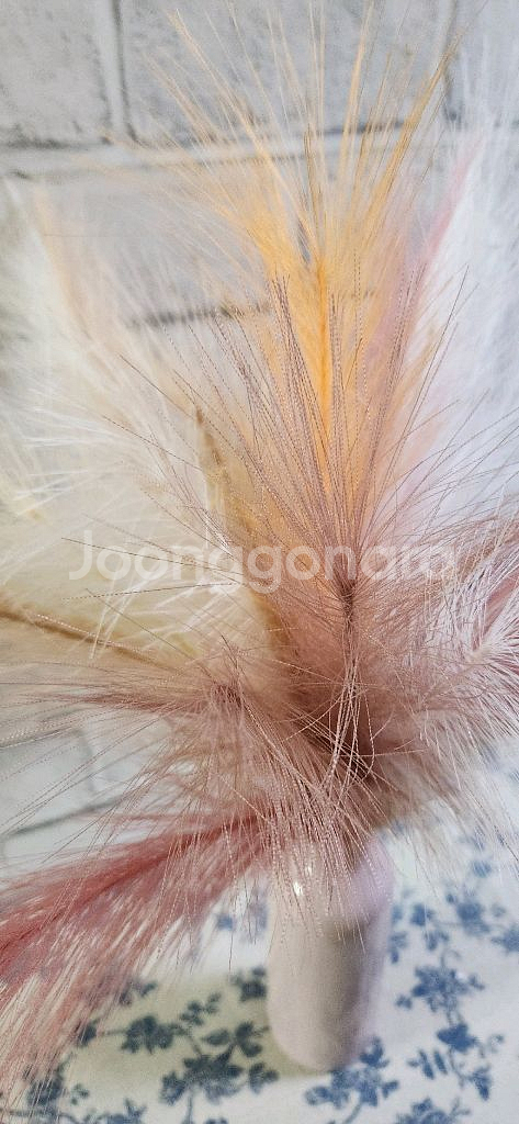 새상품)가을톤 풍성한 팜파스조화 도자기 화병--2