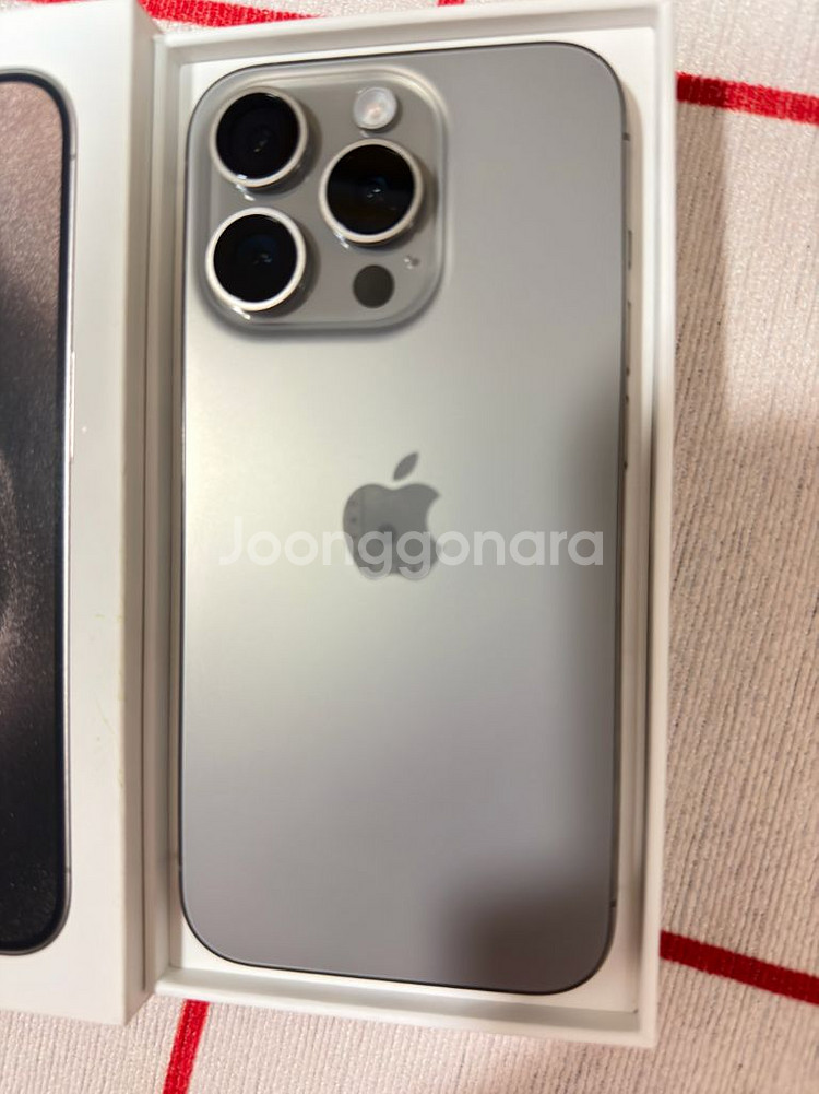아이폰 15프로 256GB 네츄럴 티타늄 리퍼미사용--1