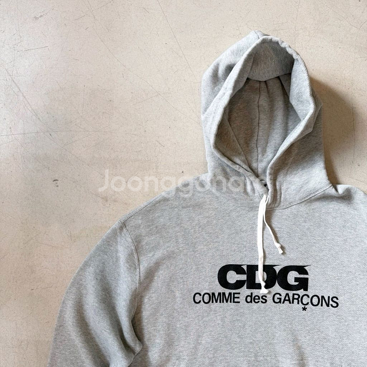 CDG 로고 프린트 오버사이즈 후드--2