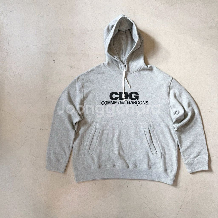 CDG 로고 프린트 오버사이즈 후드--0