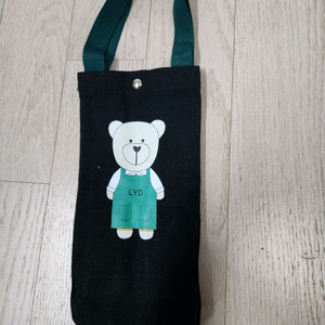 곰돌이 텀블러 가방 블랙