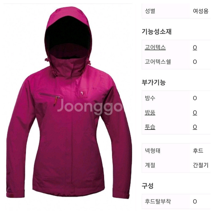 블랙야크 고어텍스 여성 바람막이--9