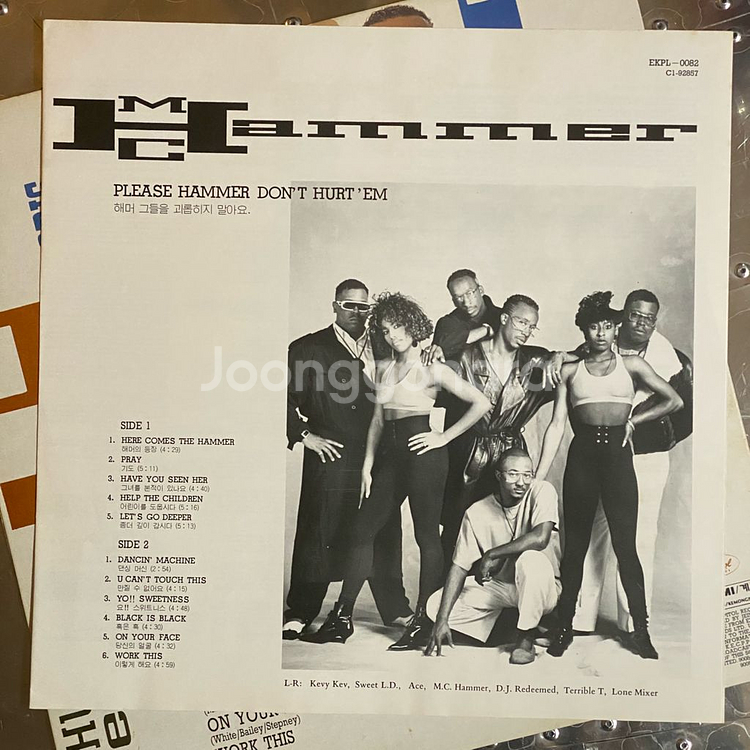 MC Hammer LP 바이닐--2
