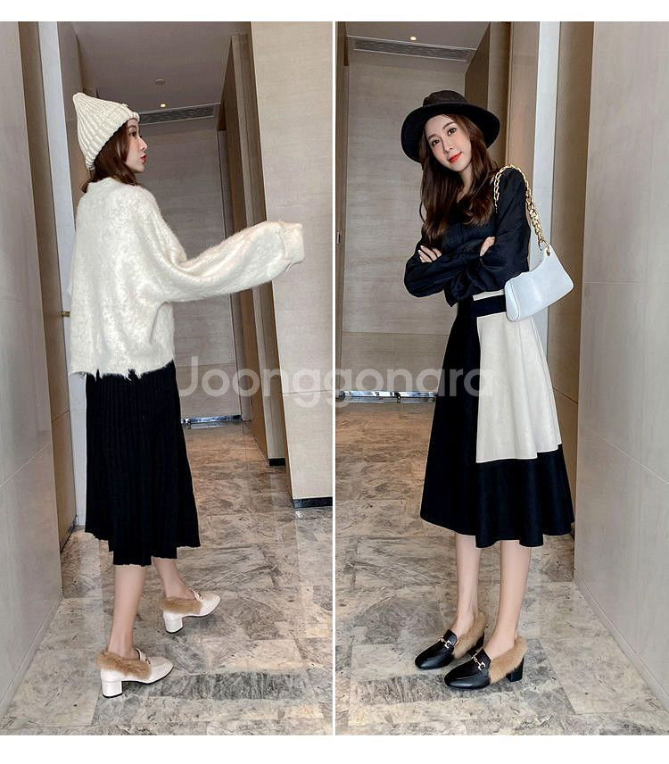 소가죽+토끼털 따스하고 발이 편안한 겨울 구두(새제품)--5