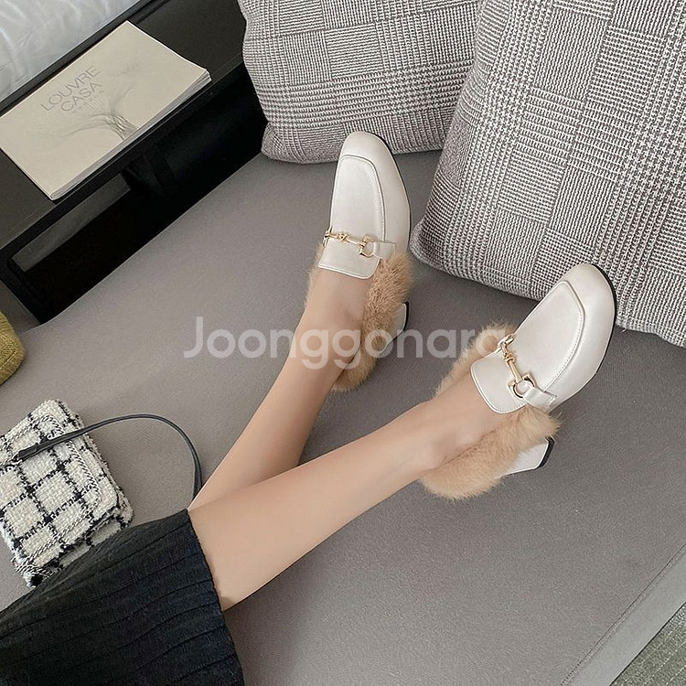 소가죽+토끼털 따스하고 발이 편안한 겨울 구두(새제품)--7