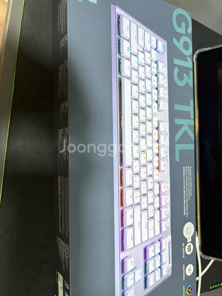 로지텍 G913 TKL 키보드 화이트--4