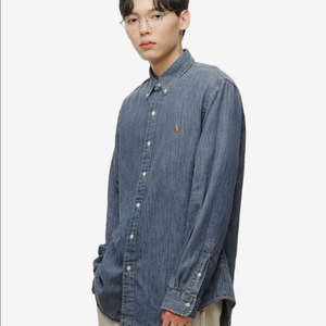 폴로 커스텀핏 데님셔츠 M