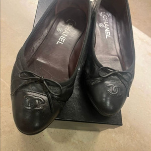 샤넬 발레리나 플랫 블랙 38