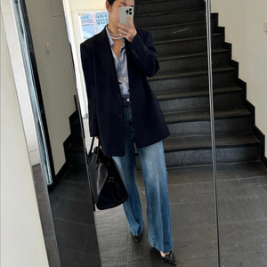 오르 네이비 블레이저 자켓 팬츠
