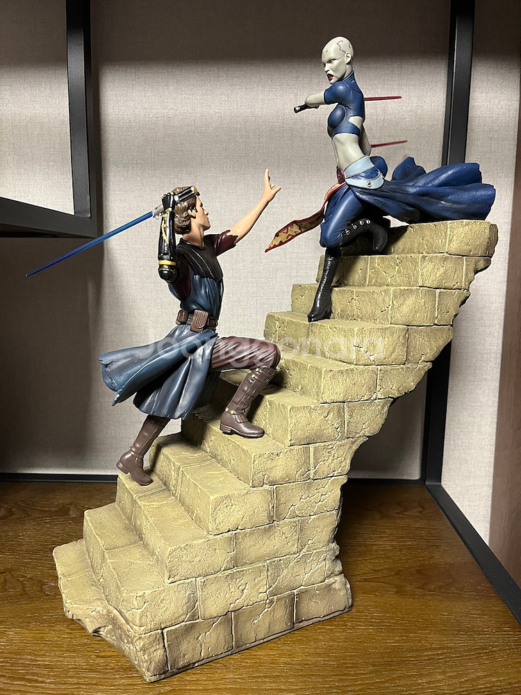 스타워즈 사이드쇼 아나킨 vs 아사즈 디오라마 판매--0