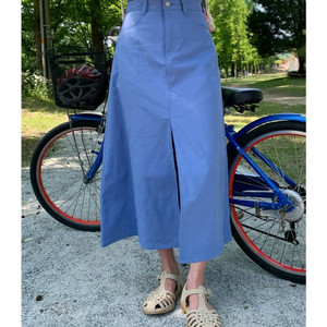 육육걸즈 코튼 롱스커트