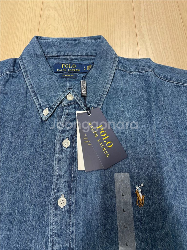 [새제품] 폴로 Ralph Lauren 데님 청셔츠 L--1