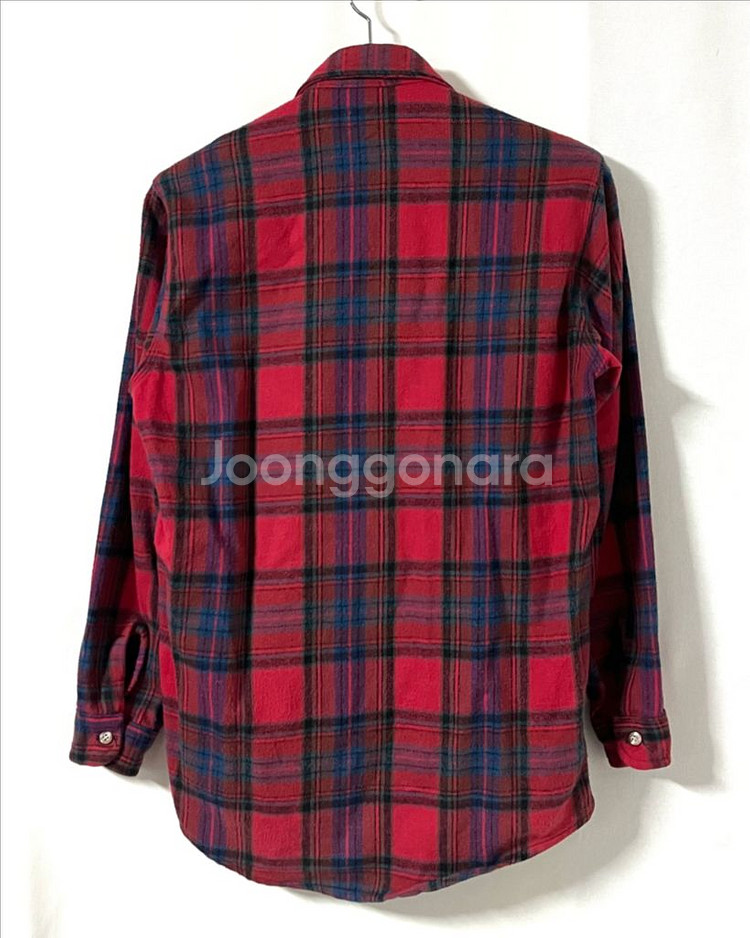 90s 멜튼 플란넬 체크 셔츠--4