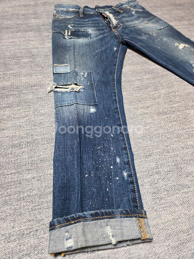 디스퀘어드 글램헤드 패치워크진 46 사이즈--2