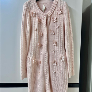 오즈세컨 핑크 플라워 롱 가디건 (55size)