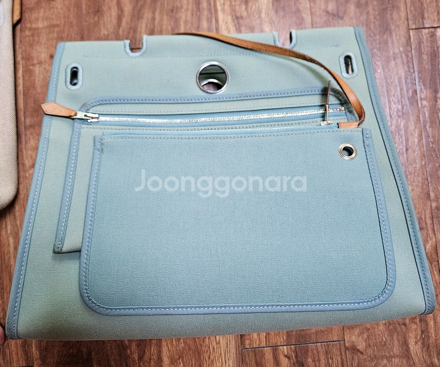 [정품]에르메스 에르백 31 씨엘 팔라듐+여분백--4