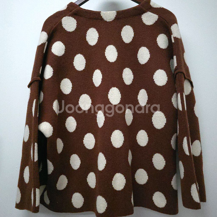 스튜디오 톰보이 물방울 브라운 가디건--1