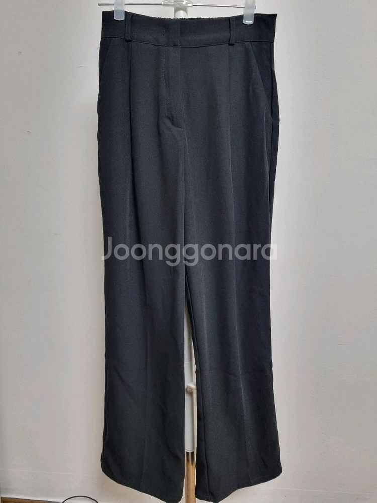 하이웨스트 키작녀 슬랙스 S사이즈 블랙 팬츠 바지--0