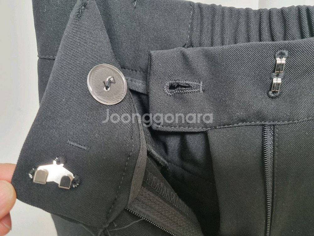 하이웨스트 키작녀 슬랙스 S사이즈 블랙 팬츠 바지--5