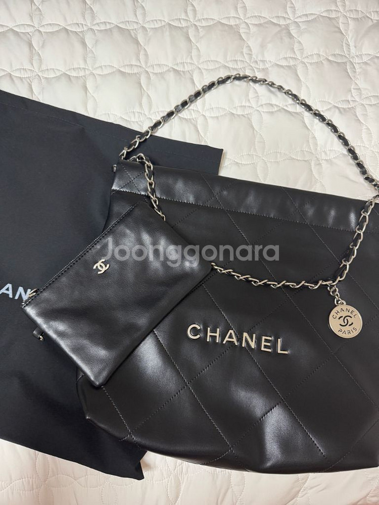 샤넬 22백 스몰 은장--0