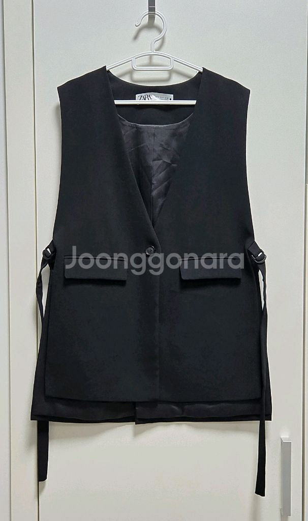 ZARA 자라 사이드벨트 베스트 조끼 자켓--0