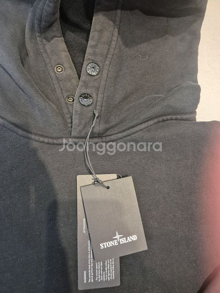 스톤아일랜드 후드티셔츠 블랙(XL size)--8