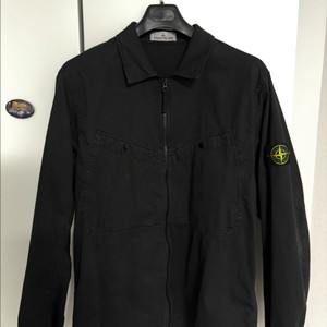 스톤아일랜드 가먼트 오버셔츠 블랙