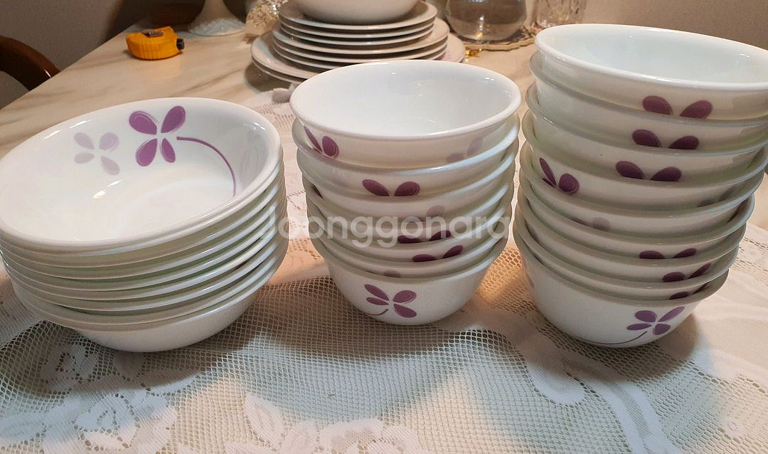 빈티지 코렐 행운의 크로바 개당값--1