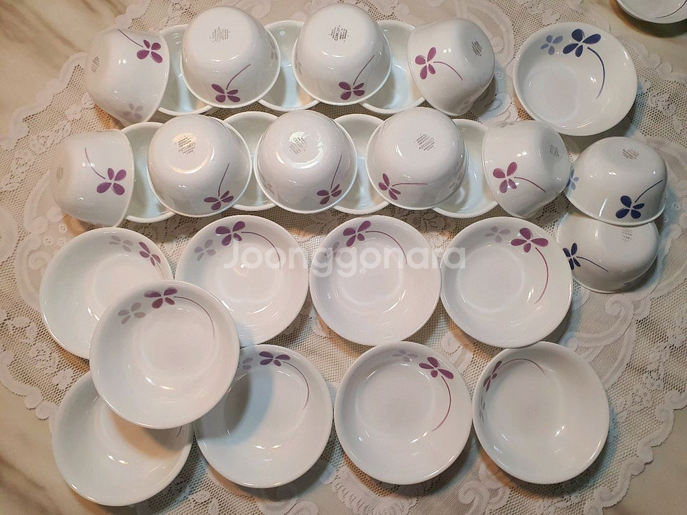 빈티지 코렐 행운의 크로바 개당값--2