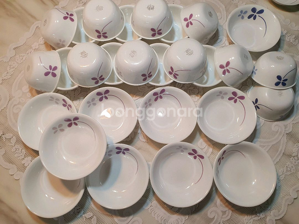 빈티지 코렐 행운의 크로바 개당값--3