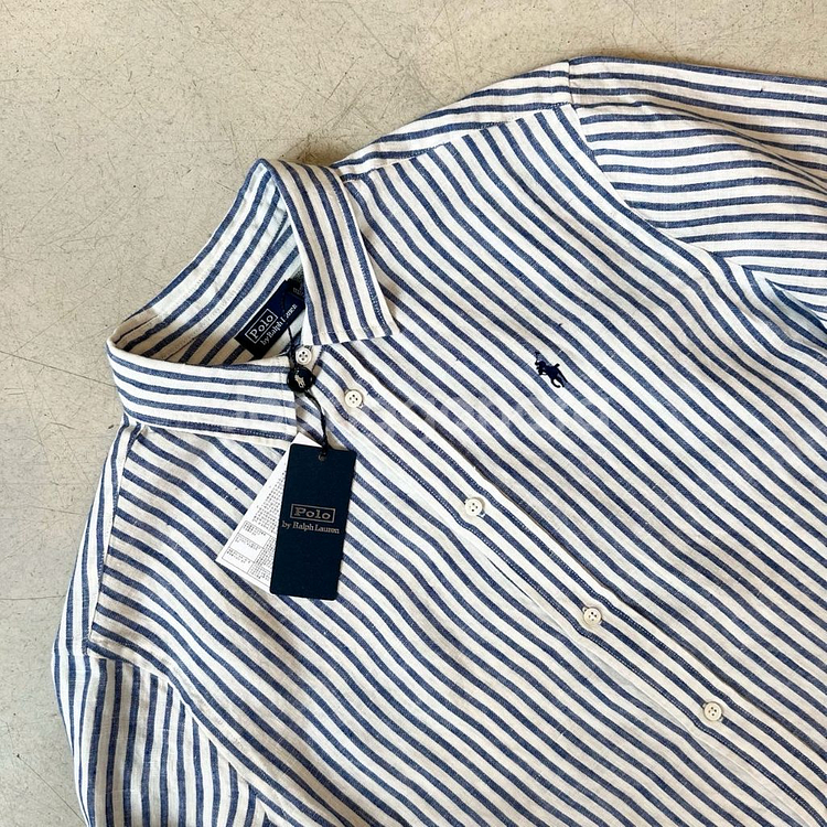 폴로 여성용 스트라이프 린넨셔츠--1