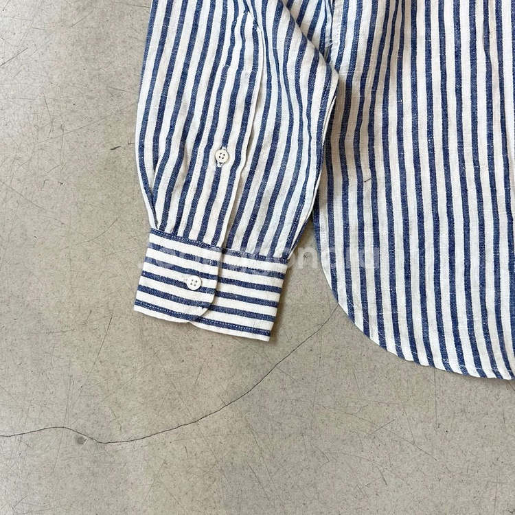 폴로 여성용 스트라이프 린넨셔츠--5