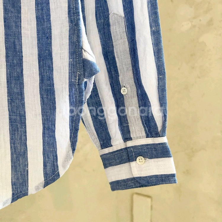 폴로 여성용 스트라이프 린넨셔츠--8