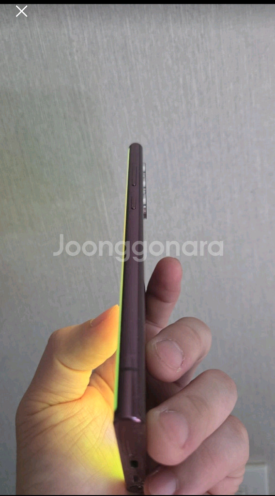 S22 울트라 버건디 액정파손--2